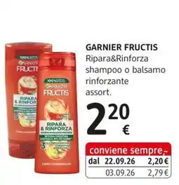dm drogerie markt Garnier Fructis Ripara & Rinforza shampoo o balsamo rinforzante offerta