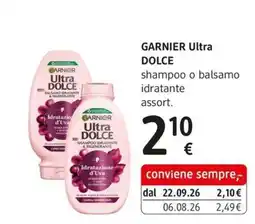 dm drogerie markt Garnier Ultra Dolce shampoo o balsamo idratante offerta