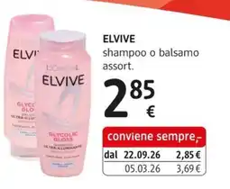 dm drogerie markt Elvive shampoo o balsamo offerta