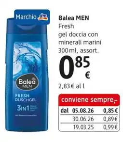 dm drogerie markt Balea MEN Fresh gel doccia offerta