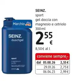 dm drogerie markt SEINZ. duschgel sport offerta