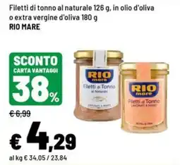 Iper La Grande Filetti di tonno al naturale Rio Mare offerta