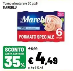 Iper La Grande Tonno al naturale Mareblu offerta