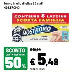 Iper La Grande Tonno in olio di oliva Nostromo offerta