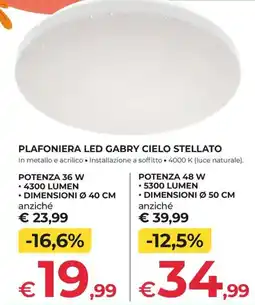 Progress Plafoniera led gabry cielo stellato offerta