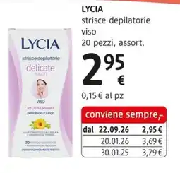 dm drogerie markt Lycia strisce depilatorie delicate touch viso offerta
