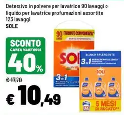 Iper La Grande Detersivo per lavatrice Sole offerta