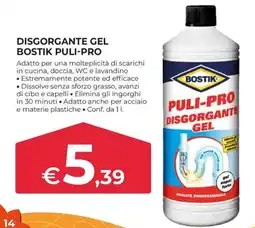 Progress Disgorgante gel Bostik Puli-Pro offerta