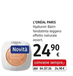 dm drogerie markt L'Oréal Paris Hyaluron Balm fondotinta leggero offerta