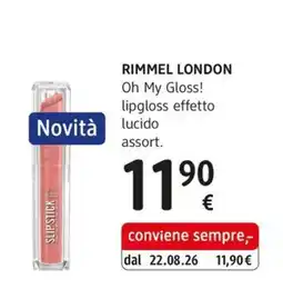 dm drogerie markt Rimmel London Oh My Gloss! lipgloss effetto lucido assort. offerta