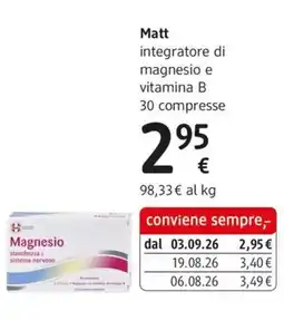 dm drogerie markt Matt integratore di magnesio e vitamina B offerta