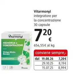 dm drogerie markt Vitarmonyl integratore per la concentrazione offerta