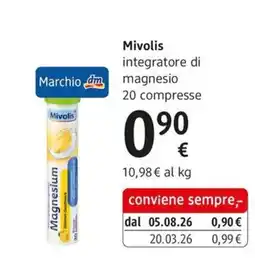 dm drogerie markt Mivolis integratore di magnesio offerta
