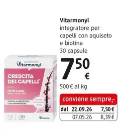 dm drogerie markt Vitarmonyl integratore per capelli con aquiseto e biotina offerta