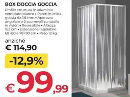 Progress Box doccia goccia offerta