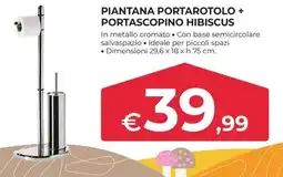 Progress Piantana portarotolo + portascopino hibiscus offerta