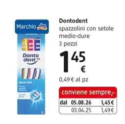 dm drogerie markt Dontodent spazzolini con setole medio-dure offerta