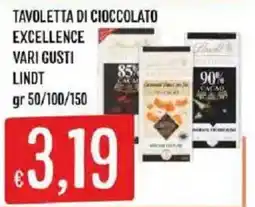 Mercadò Tavoletta di cioccolato excellence vari gusti Lindt offerta