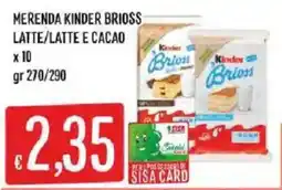 Mercadò Merenda Kinder Brioss offerta