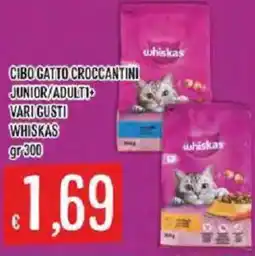 Mercadò Cibo gatto croccantini Whiskas offerta