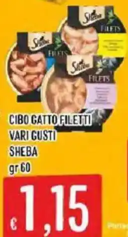 Mercadò Cibo gatto filetti vari gusti Sheba offerta
