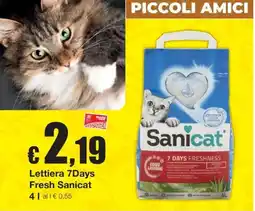 Sì con te Superstore Lettiera 7Days Fresh Sanicat offerta