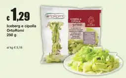 Sì con te Supermercati Iceberg e cipolla OrtoRomi offerta