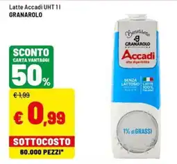 Iper La Grande Latte Accadi UHT 1l Granarolo offerta