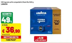Iper La Grande Capsule caffè compatibili A Modo Mio offerta