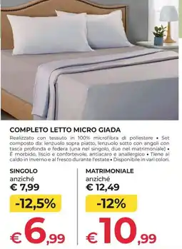 Progress Completo letto micro giada offerta