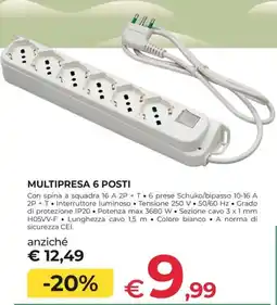 Progress Multipresa 6 posti offerta