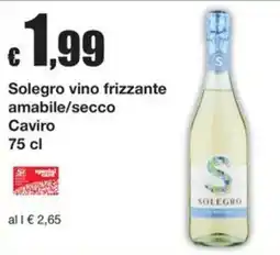 Sì con te Supermercati Solegro vino frizzante offerta