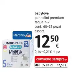 dm drogerie markt babylove pannolini premium offerta
