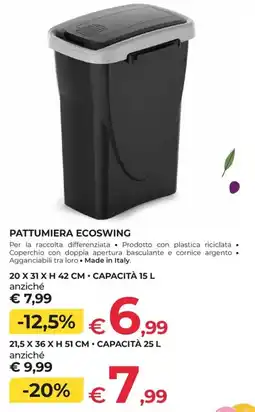 Progress Pattumiera Ecoswing offerta