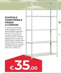 Progress Scaffale componibile Panda a 5 ripiani offerta