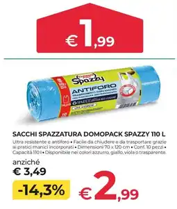 Progress Sacchi spazzatura Domopack Spazzy offerta