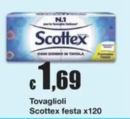 Sì con te Supermercati Tovaglioli Scottex festa offerta