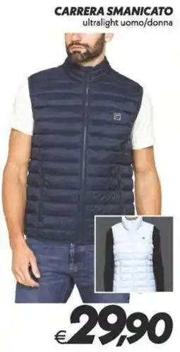 Iper Super Conveniente Carrera smanicato ultralight uomo/donna offerta