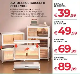 Scatola portaoggetti pieghevole