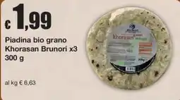 Sì con te Superstore Piadina bio grano Khorasan Brunori offerta