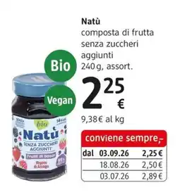 dm drogerie markt Natù composta di frutta offerta