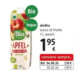 dm drogerie markt dmBio succo di frutta offerta