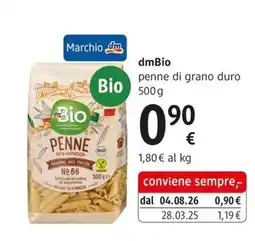 dm drogerie markt dmBio penne di grano duro offerta