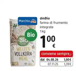 dm drogerie markt dmBio farina di frumento integrale offerta