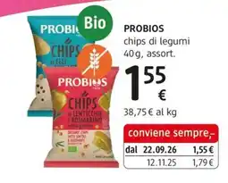 dm drogerie markt Probios chips di legumi offerta