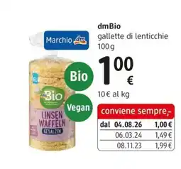 dm drogerie markt dmBio gallette di lenticchie offerta