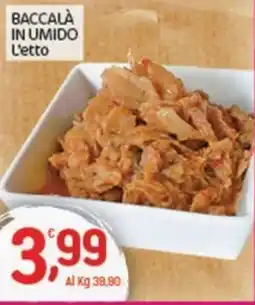 Crai Baccalà in umido offerta