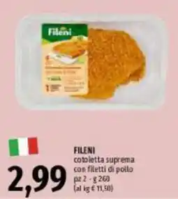 Emi Supermercati Fileni cotoletta suprema con filetti di pollo offerta