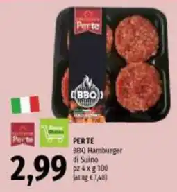 Emi Supermercati Perte BBQ Hamburger di Suino offerta
