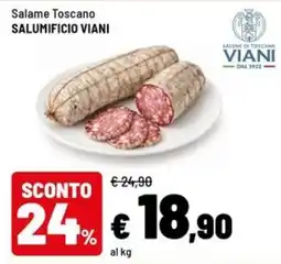 Iper La Grande Salame Toscano Viani offerta